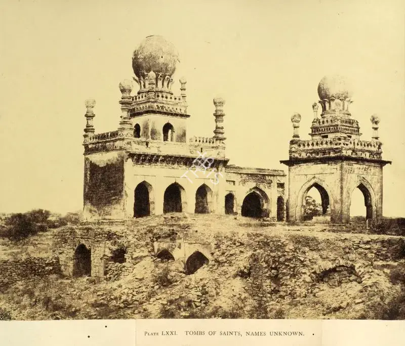 Colonel Thomas Biggs (Photographer), Tombs of Saints, Names Unknown, Bijapur, Antiquarian Photograph