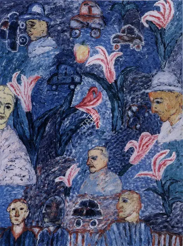 Arpita Singh (Artist), Andhretta Lily, 1988, Painting