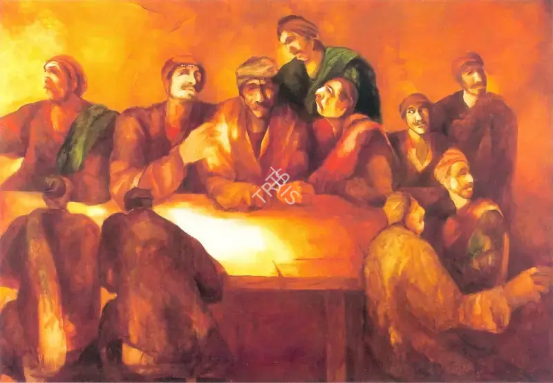 Subhash Awchat (Artist), The Last Supper, 1991, Painting