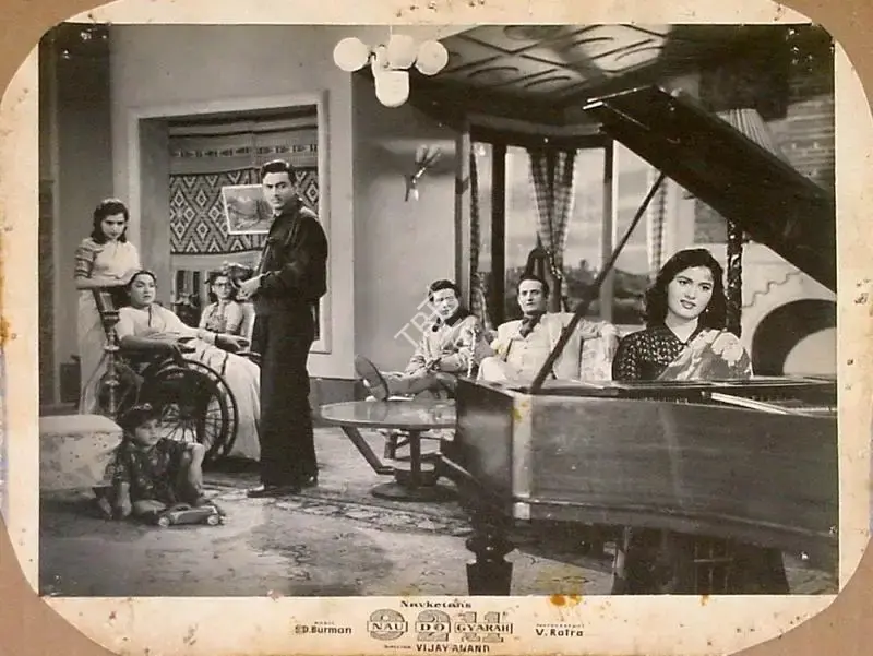 V. Ratra (Cinematographer), Nau Do Gyarah, 1957, Lobby Card