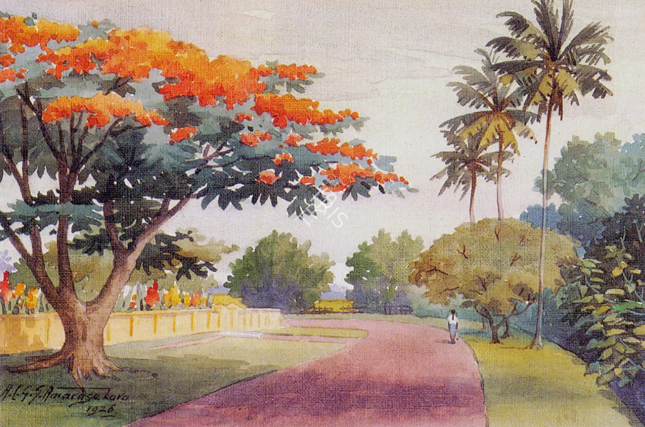 Abraham C.G.S. Amarasekara (Artist), Sunset, 1926, Painting