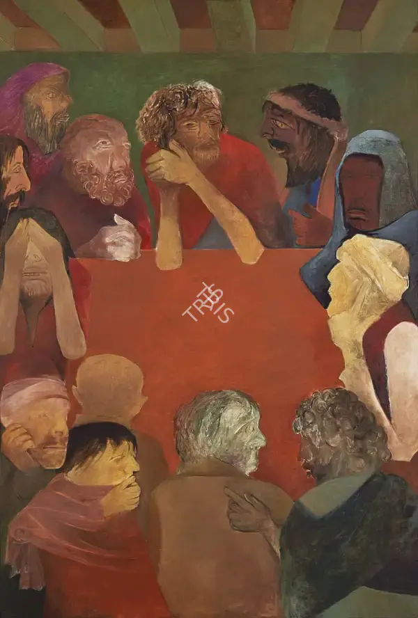 Khanna, Krishen (Artist). Last Supper, n.d. | Painting, AG.Onl/22.03.16, 2016 · Asta Guru
