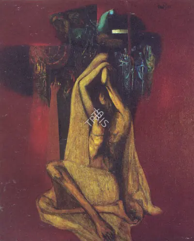Arup Das (Artist), Pages from the Bible, Painting