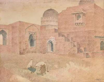 Bendre, N.S. (Artist). Fort, 1987 | Painting, Pu.Onl/25.04.24, 2024 · Pundole