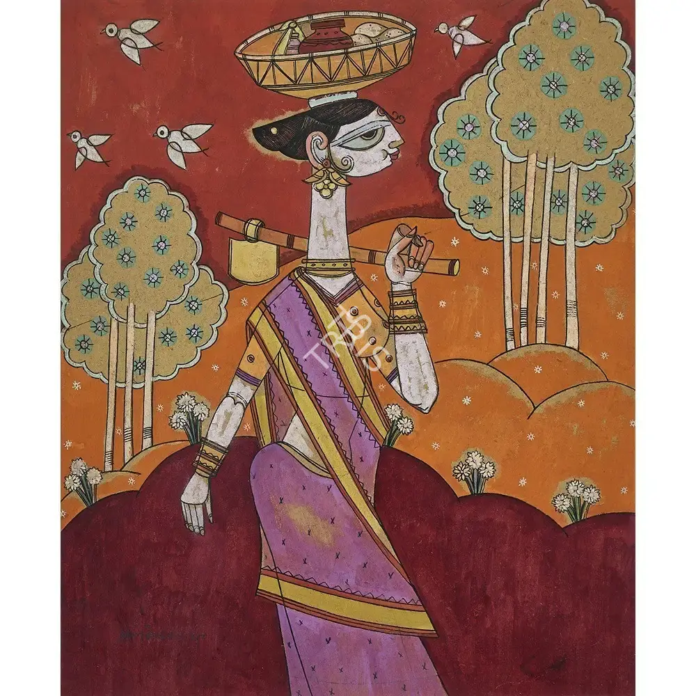 A.A. Almelkar (Artist), Untitled, 1978, Painting