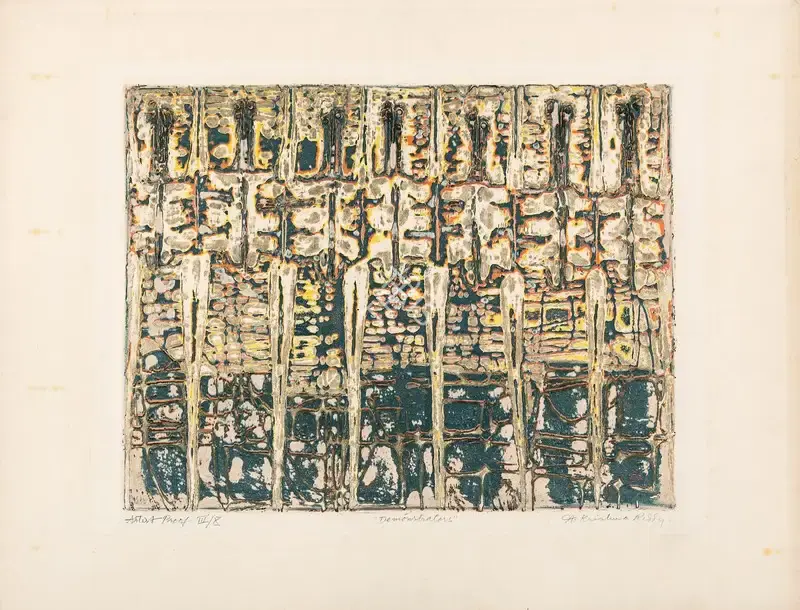 Reddy, Krishna (Artist). Demonstrators, n.d. | Graphic Art, 2024 · DeRivaz & Ives