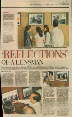 G. Mohiuddin Jeddy (Reporter), Reflections' of a Lensman, 2006, Newspaper Clipping