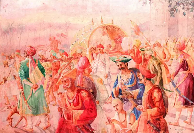 M.D. Ghorpade (Artist), The Ganesha Procession, 1938, Painting