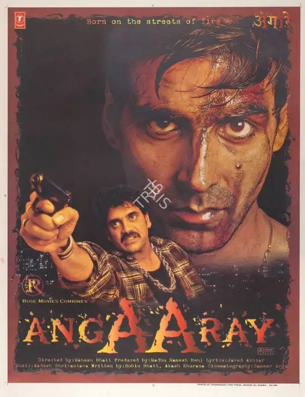 Madhu Ramesh Behl (Producer), Angaaray, 1998, Full Sheet Poster