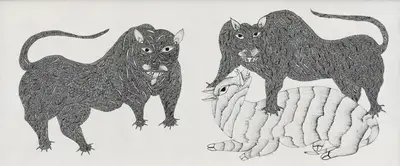 Jangarh Singh&nbsp;Shyam (Artist), Untitled (Gond Art), 1997, Painting