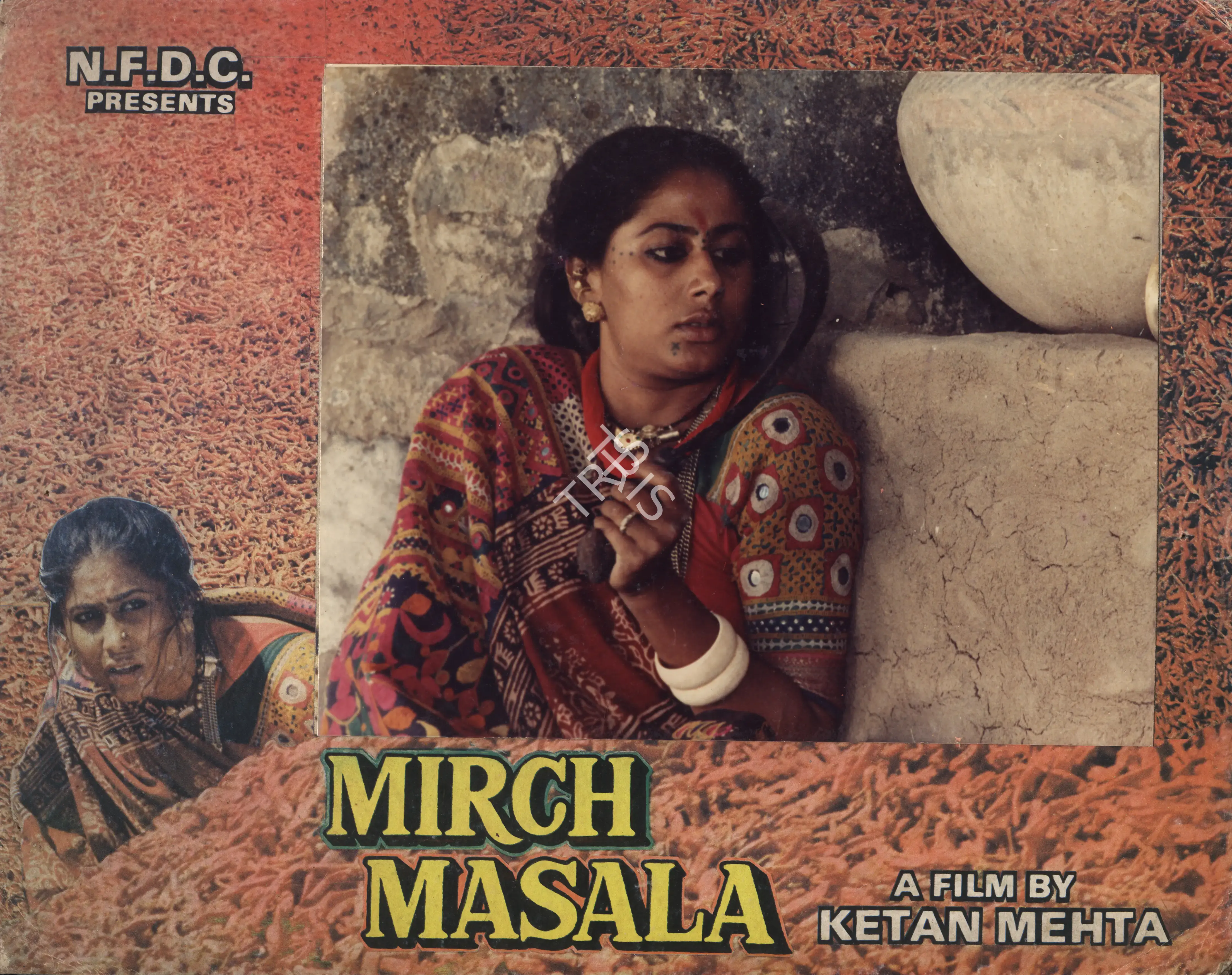 Ketan Mehta (Director), Mirch Masala, 1985, Photographic Still Mounted on Lobby Card