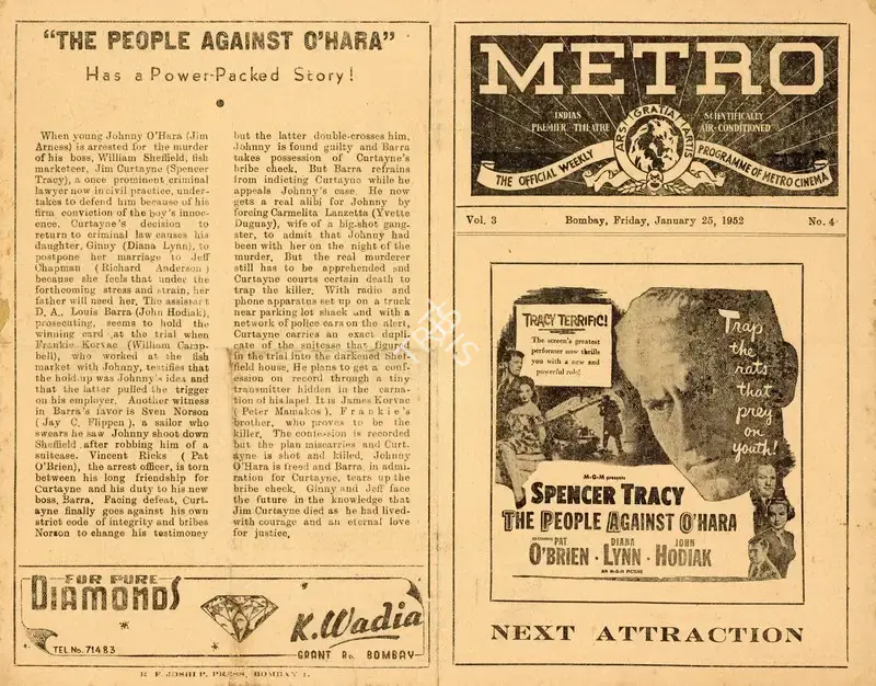 John Sturges (Director), The People Against O'Hara, 1951, Handbill