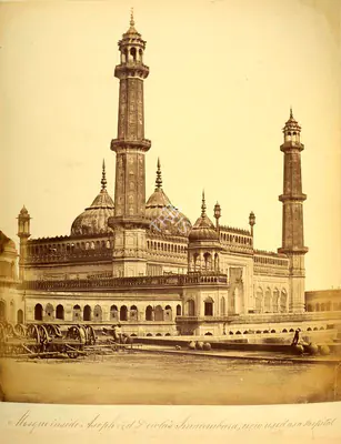 Felice Beato (Photographer), Mosque inside Asophood Dowlah's Imaumbara, now used as a Hospital, Lucknow, 1858, Antiquarian Photograph