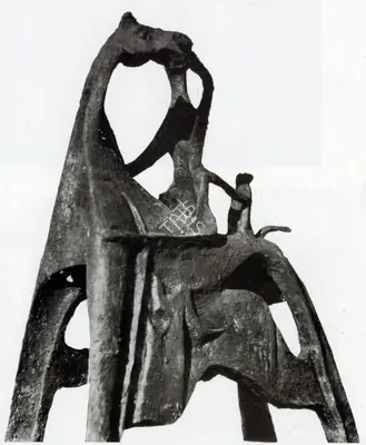 T.R.P. Mookiah (Artist), Terracotta Rider, Sculpture