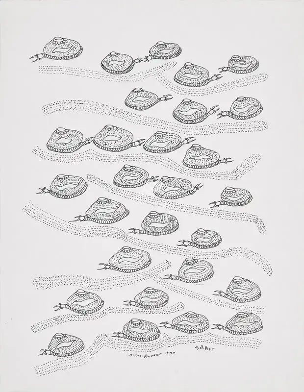 Jangarh Singh Shyam (Artist), Suti Kida, 1990, Painting