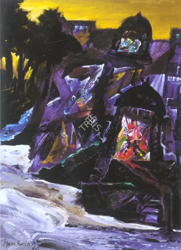 Manu Parekh (Artist), Ganga, 1990, Painting