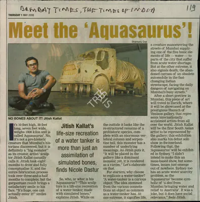 Nicole Dastur (Reporter), Meet the 'Aquasaurus', 2008, Newspaper Clipping