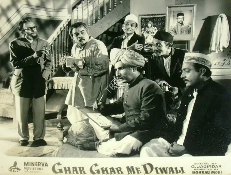 Sohrab Modi (Producer), Ghar Ghar Me Diwali, 1955, Lobby Card