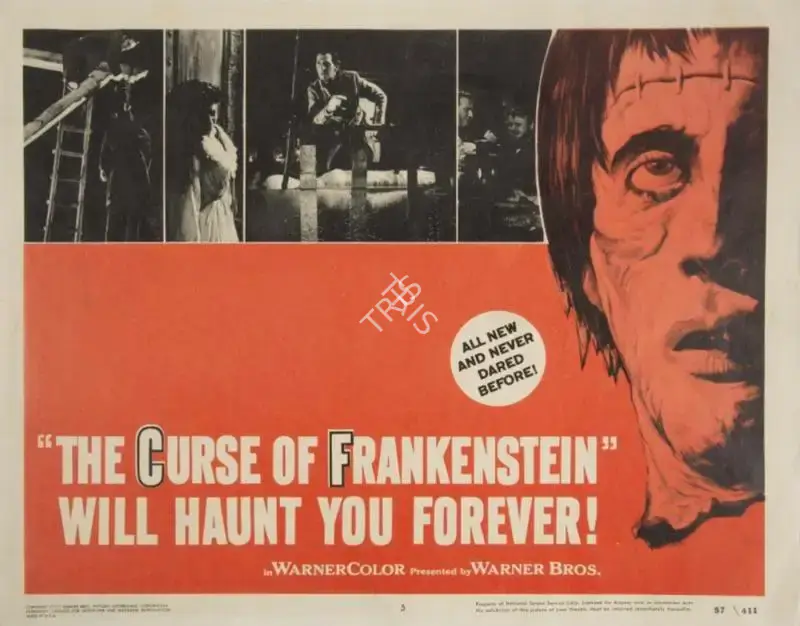Jack Asher (Cinematographer), The Curse of Frankenstein, 1957, Lobby Card