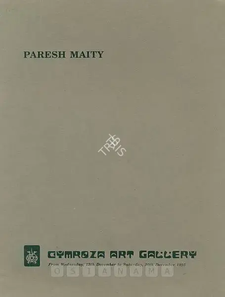 Paresh Maity (Artist), Paresh Maity, 1995, Solo Exhibition Catalogue