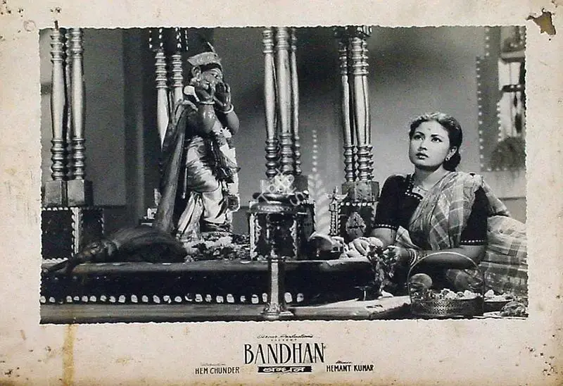 Sudhin Majumdar (Cinematographer), Bandhan, 1956, Lobby Card