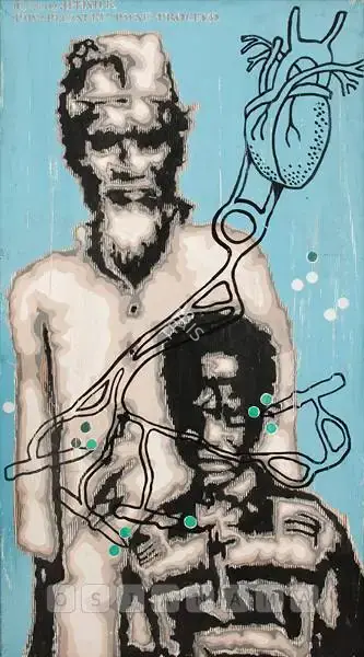Jitish Kallat (Artist), Pain Pleasure Pause Proceed, 2002, Painting