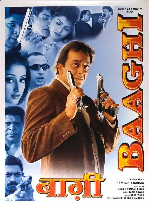 Ramesh J. Sharma (Producer), Baaghi, 2000, Full Sheet Poster