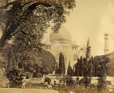 Felice Beato (Photographer), Central View of the Taj, Agra, 1859, Antiquarian Photograph