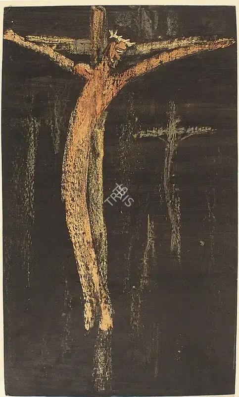 Kanwal Krishna (Artist), Crucifixion, 1959, Painting
