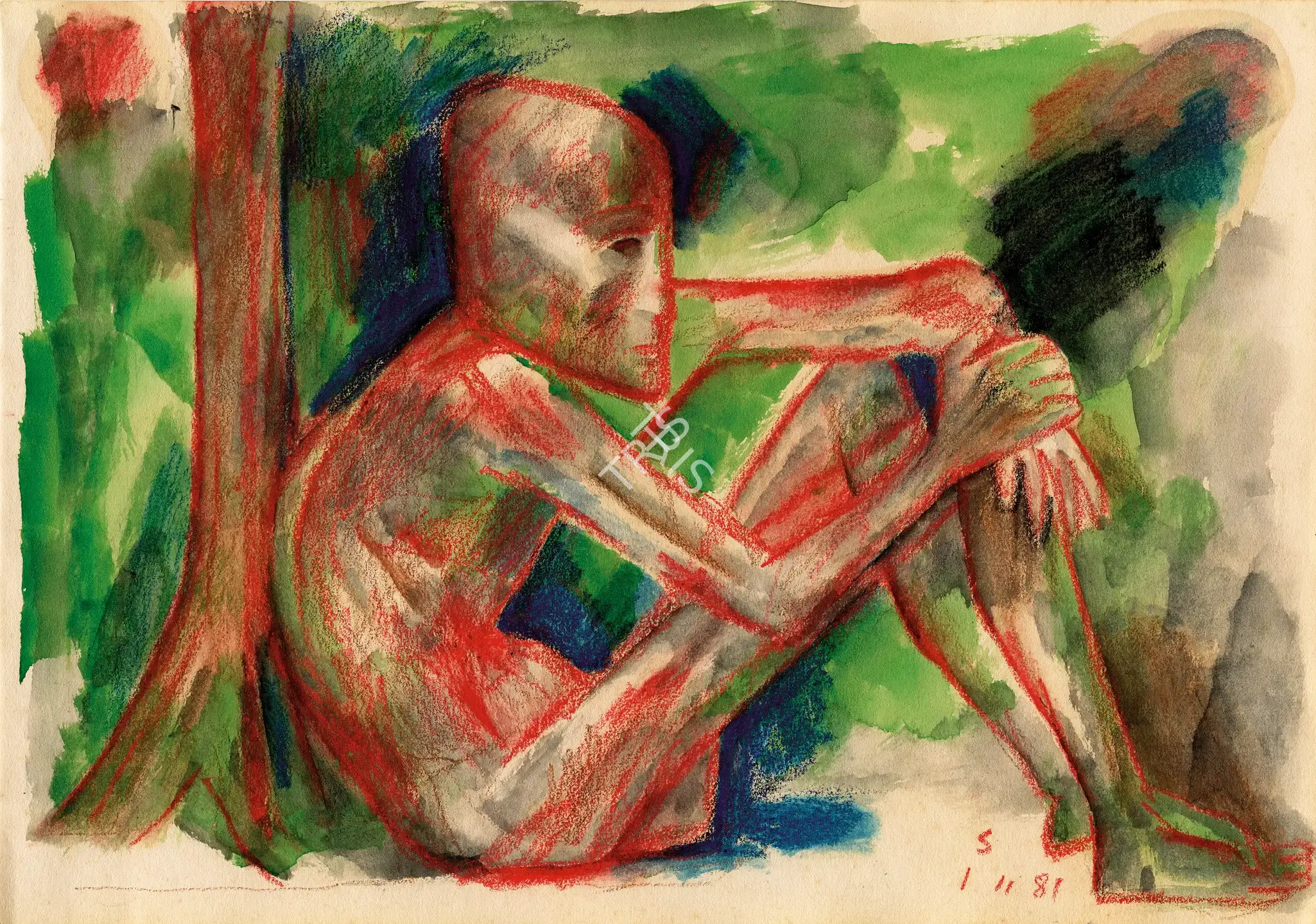 Hore, Somnath (Artist). Untitled, 1981 | Painting, Os.Mum/31.01.07, 1981