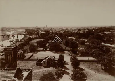 Studio Bourne & Shepherd (Photographic Studio), Bird's Eye View of Gondal, 1909, Antiquarian Photograph
