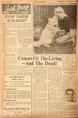 Khwaja Ahmad Abbas (Columnist), Stop These Suicides ?, 1960, Essay
