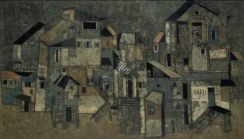 Sagara, Piraji (Artist). Portrait of Srinagar, 1960s | Painting, Pu.Mum/25.09.25, 2025 · Pundole