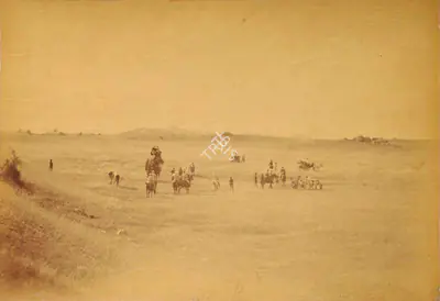 Lala Deen Dayal (Photographer), Ready to start for Cheeta Hunt, 1889, Antiquarian Photograph