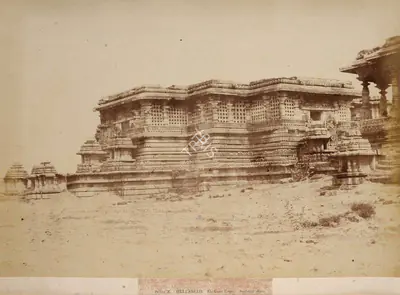William Henry Pigou (Photographer), Hullabeed, the Great Temple. South-east Angle, 1857, Antiquarian Photograph