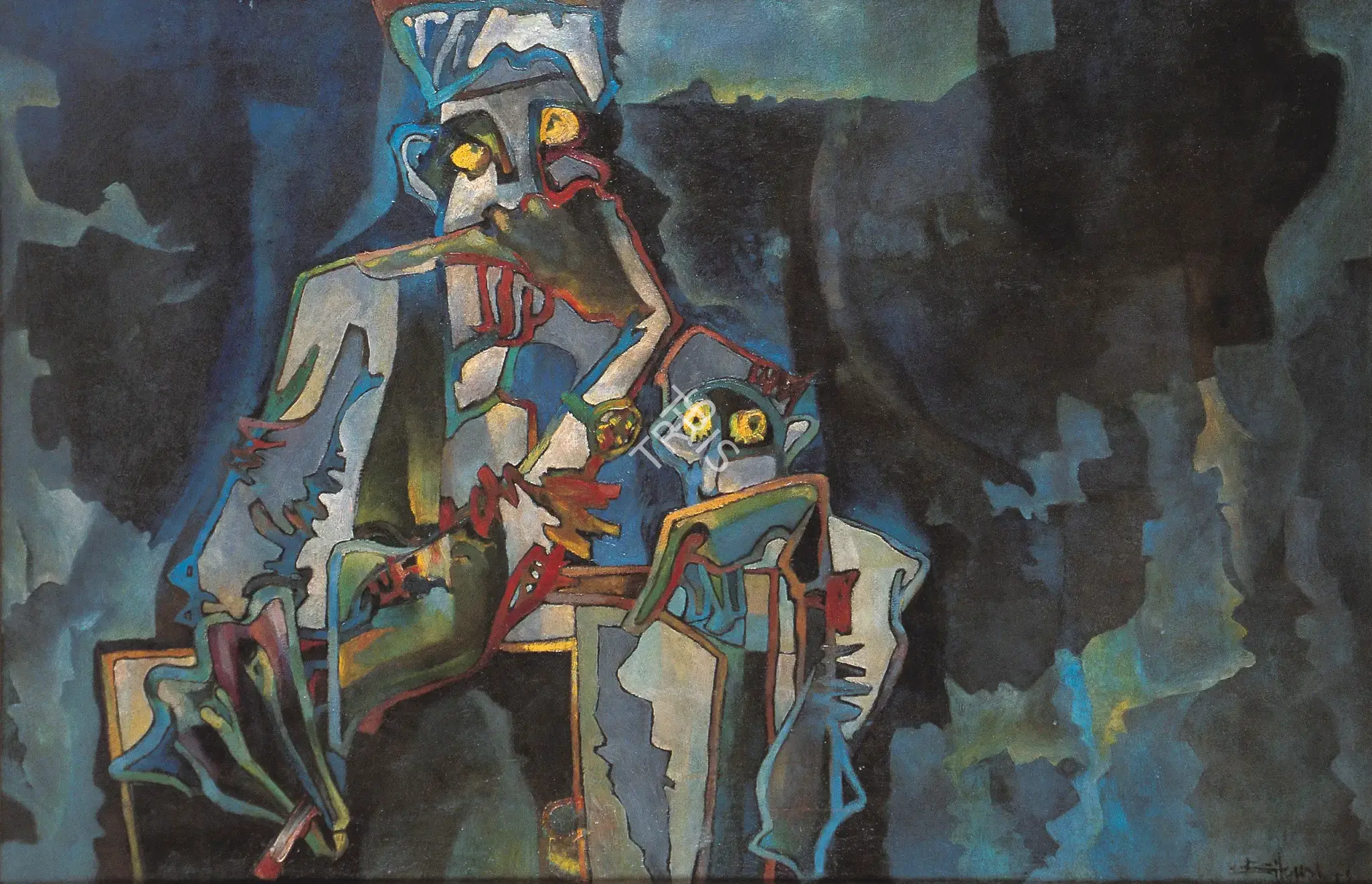 Bikash Bhattacharjee (Artist), Untitled, 1965, Painting