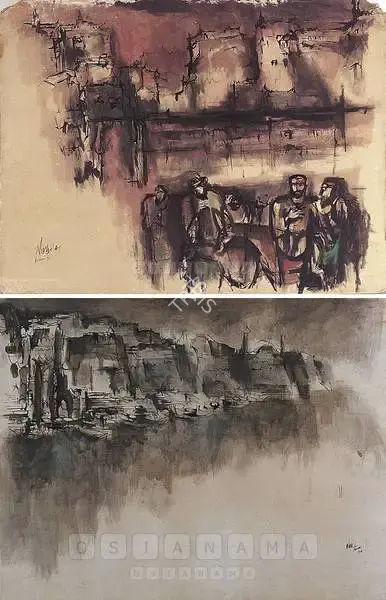 Nikhil Biswas (Artist), Benaras Series, 1964, Painting