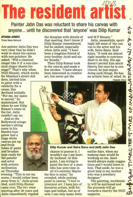 Afsana Ahmed (Writer), The Resident Artist, 2007, Newspaper clipping