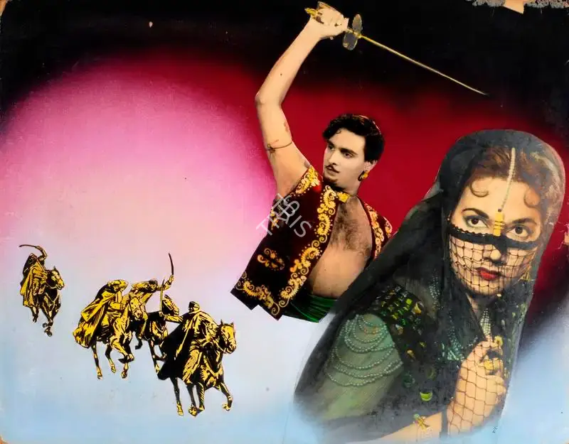 Homi Wadia (Producer), Alibaba Aur Chaalees Chor, 1954, Showcard