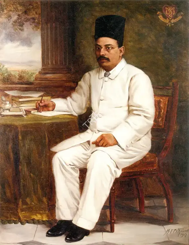 M.F. Pithawala (Artist), Portrait of a Parsi Gentleman, 1917, Painting