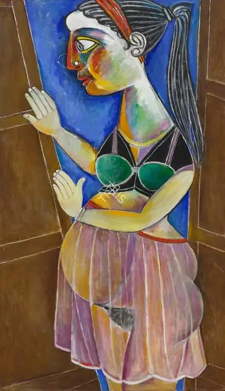 Sen, Paritosh (Artist). Untitled (Girl at Window), 2000 | Painting, Ch.NeY/01.04.26, 2026 · Christie's
