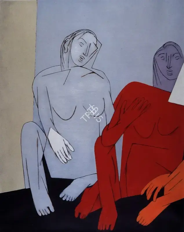 Mehta, Tyeb (Artist). Untitled, 1982 | Painting, So.NeY/12.06.95, 1982