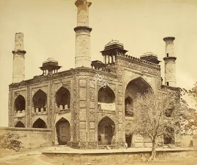Felice Beato (Photographer), Gateway of Akbar's Tomb near Secundra, 1859, Antiquarian Photograph