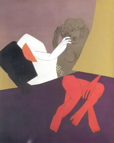 Tyeb Mehta (Artist), Gesture III, 1977, Painting