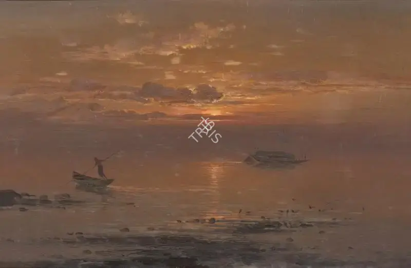 Gangooly, J.P. (Artist). Untitled (Fishermen at Sunrise), n.d. | Painting, So.NeY/20.03.23, 2023 · Sotheby's