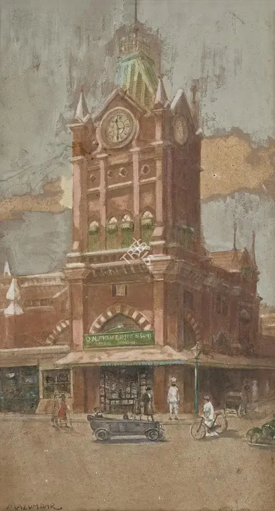 Hemendranath Mazumdar (Artist), Untitled (New Market), 1925, Painting