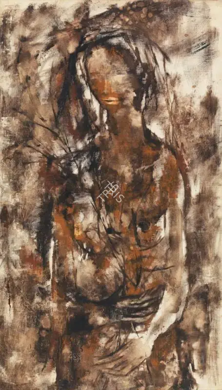 Krishen Khanna (Artist), Autumn Girl, 1959, Painting