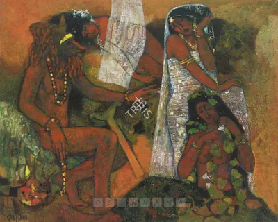 Arup Das (Artist), Sadhu, Painting