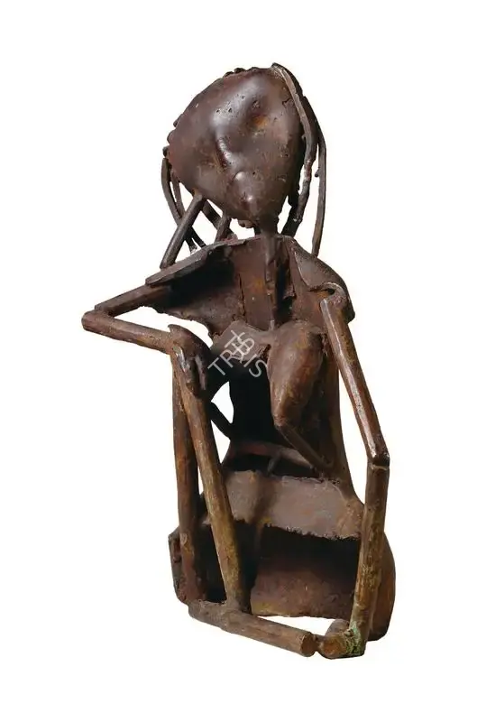 Somnath Hore (Artist), Seated Girl, 1981, Sculpture