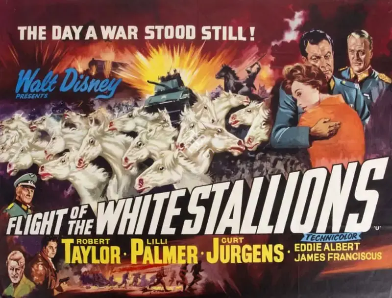 Walt Disney (Producer), Flight of the White Stallions, 1953, Poster